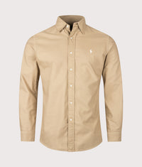 Custom Fit Garment-Dyed Oxford Shirt: 505 Cafe Tan 