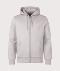 Zip Through Double Knit Hoodie: 092 Soft Grey 