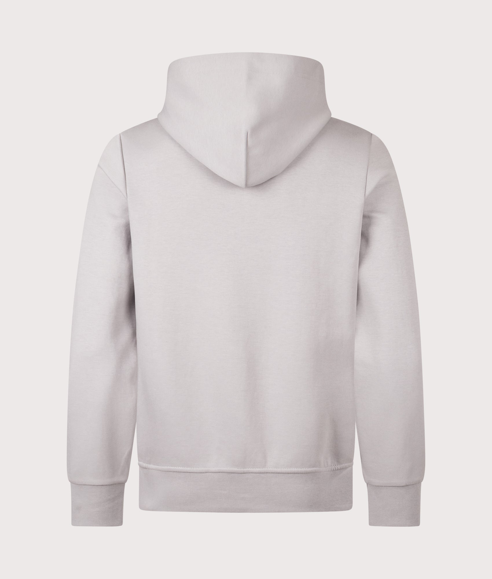 Zip Through Double Knit Hoodie in Soft Grey | Polo Ralph Lauren | EQVVS | Back shot 