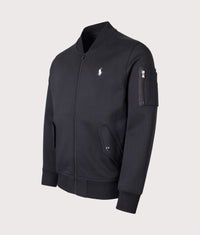 Double Knit Bomber Jacket: 003 Polo Black 