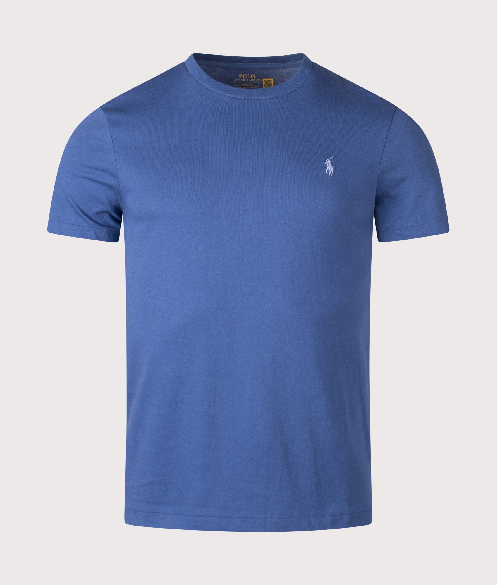 Custom Slim Fit Jersey T-Shirt in Old Royal by Polo Ralph Lauren. Shot by EQQVS. Front shot.