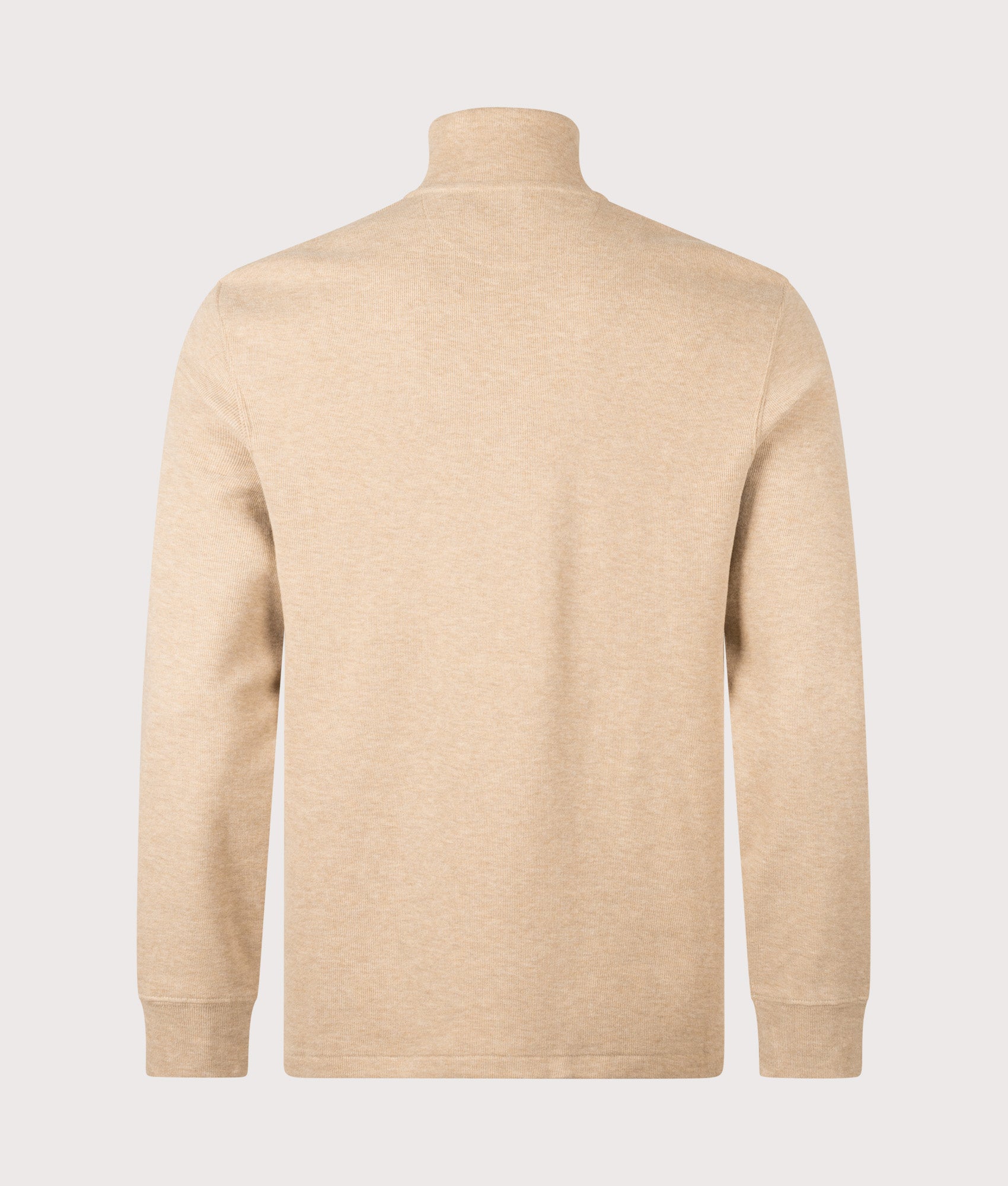 Estate Rib Quarter Zip Knit | Classic Camel Heather | Polo Ralph Lauren | EQVVS | Back shot 