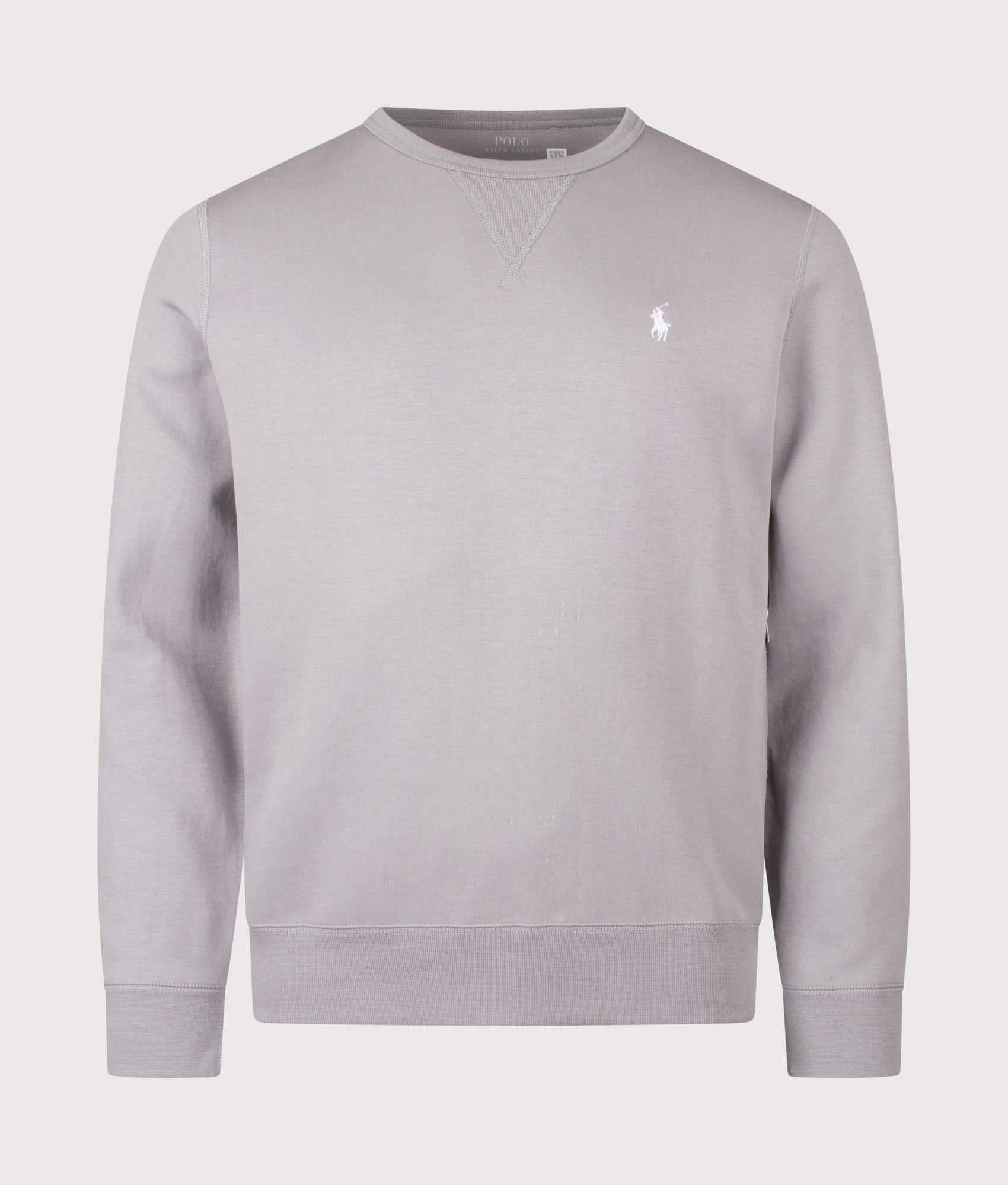 Double-Knit Sweatshirt in Soft Grey | Polo Ralph Lauren | EQVVS | Front shot 