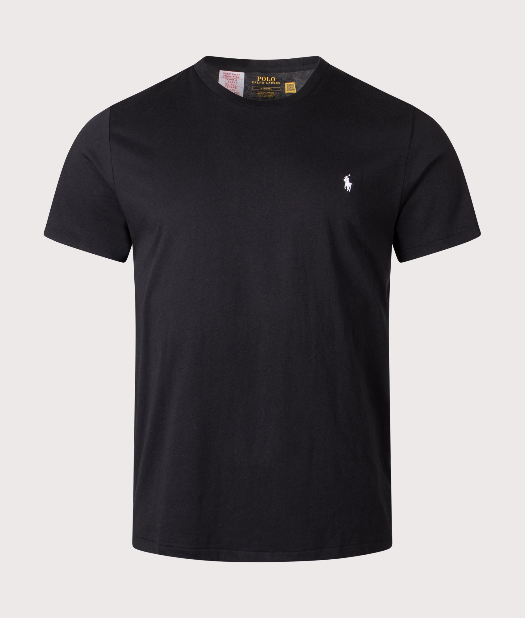 Polo Ralph Lauren Lightweight T-Shirt in Polo Black and White at EQVVS Menswear. Front shot.