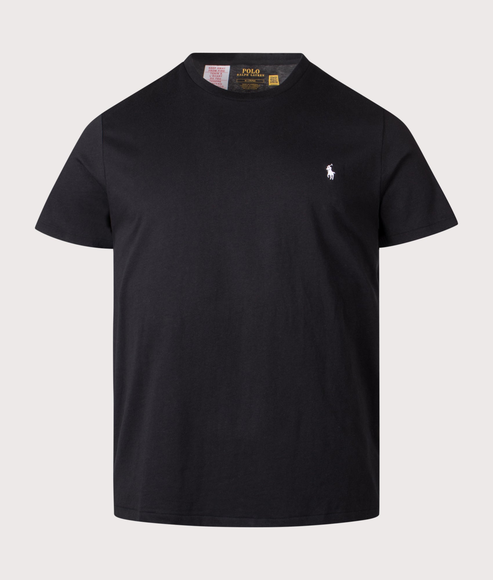 Polo Ralph Lauren Lightweight T-Shirt in Polo Black and White at EQVVS Menswear. Front shot.