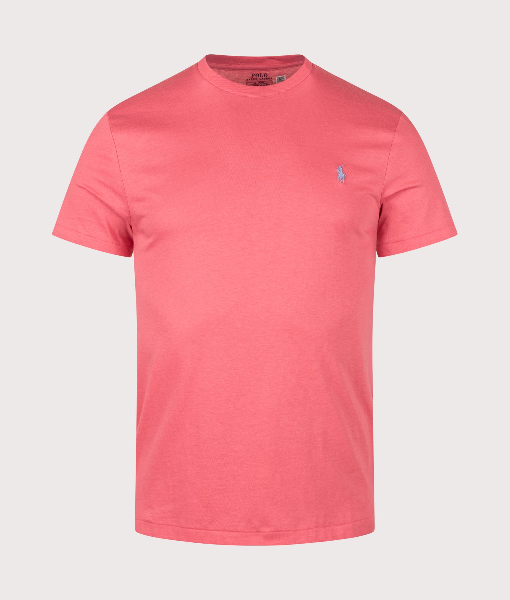 Polo Ralph Lauren Custom Slim Fit Jersey T-Shirt in Red Sky at EQVVS Menswear. Front shot.