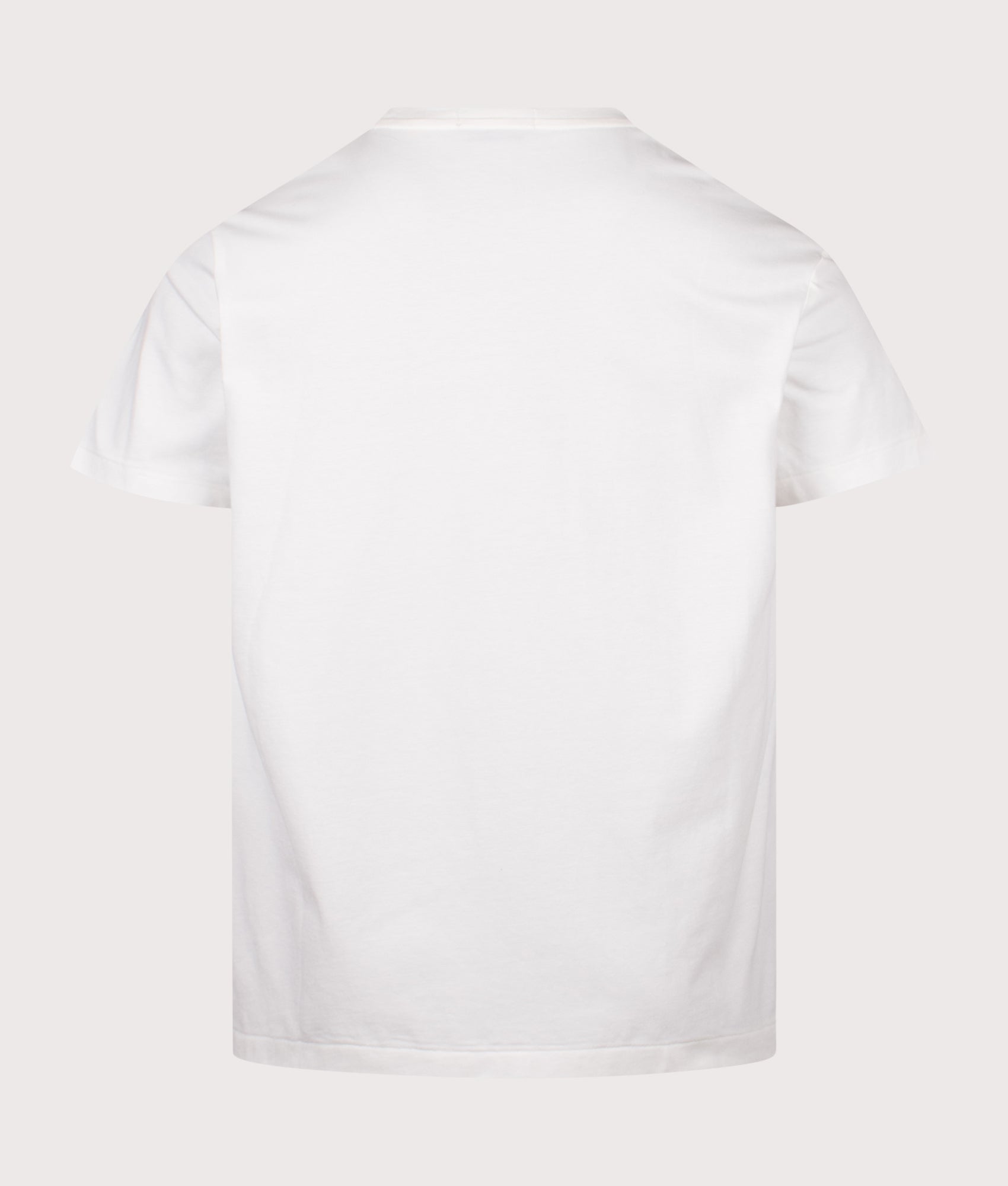 Polo Ralph Lauren Classic Fit Logo T-Shirt in Deckwash White at EQVVS Menswear. Back shot.