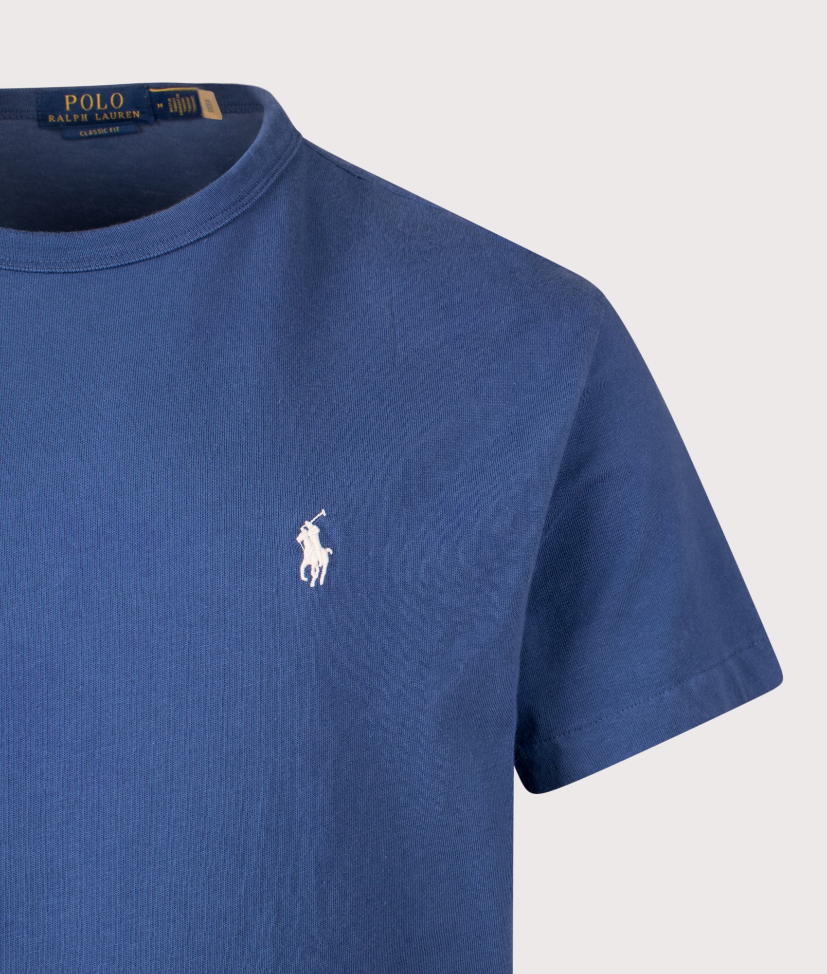 Classic Fit Jersey T-Shirt in Night Navy | 100% Cotton | Polo Ralph Lauren | EQVVS | Front detail shot 
