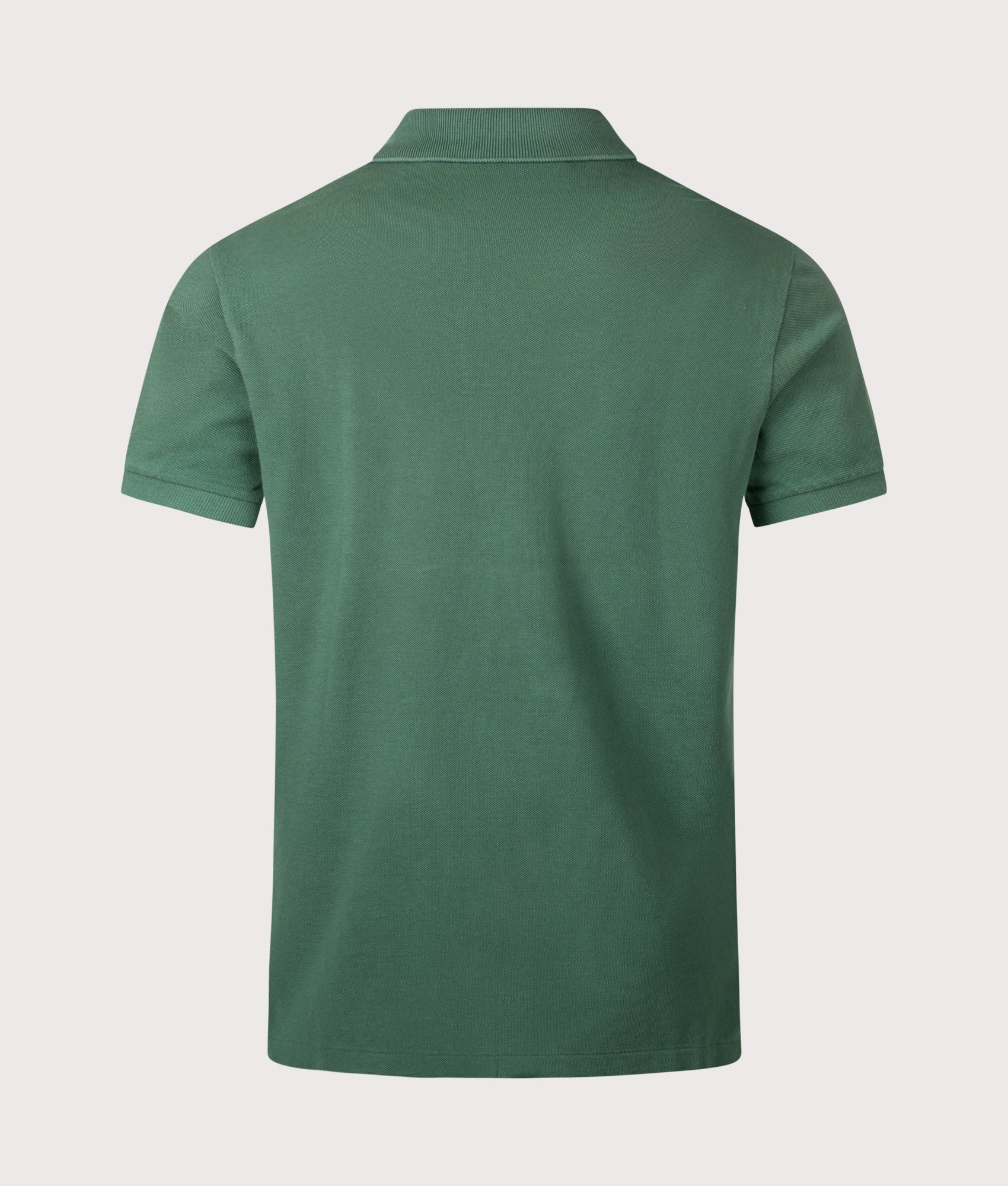 Polo Ralph Lauren Mesh Polo Shirt in Grass Green at EQVVS Menswear. Back shot.