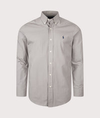 Custom Fit Stretch Poplin Shirt: 013 Athletic Grey 