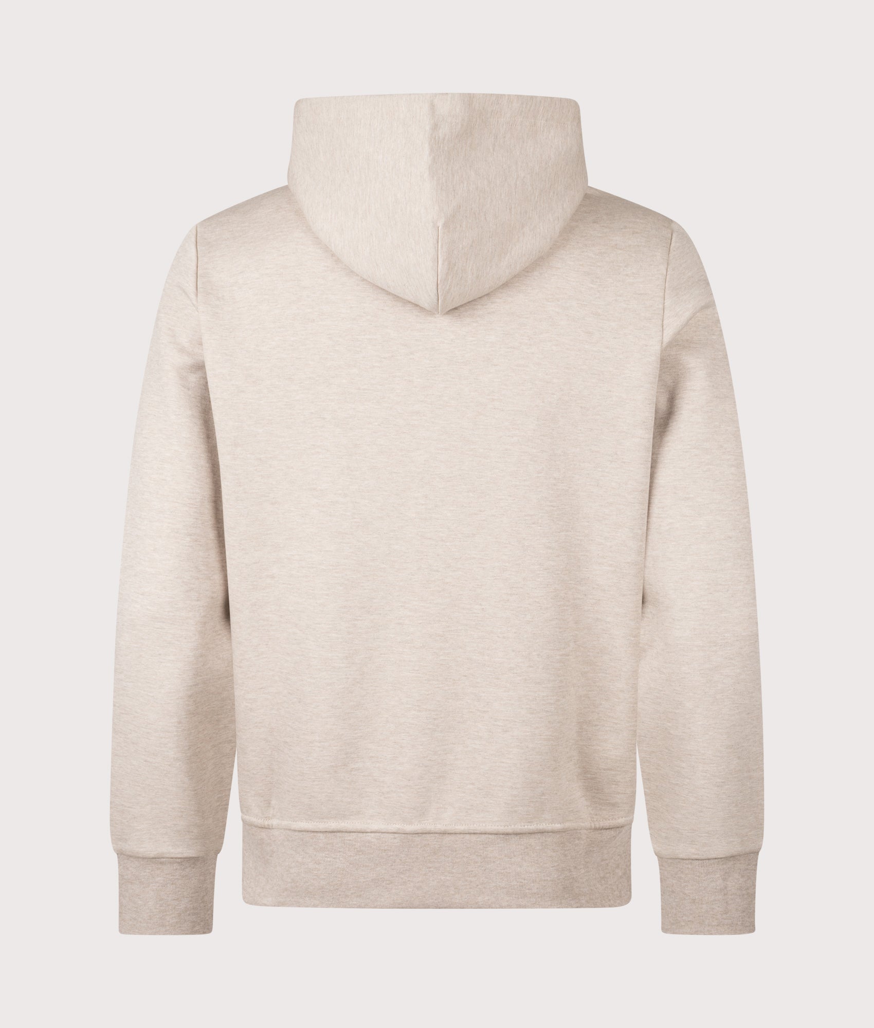 Zip Through Double Knit Hoodie in Tuscan Beige Heather | Polo Ralph Lauren | EQVVS | Back shot 