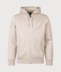 Zip Through Double Knit Hoodie: 509 Tuscan Beige Heather 