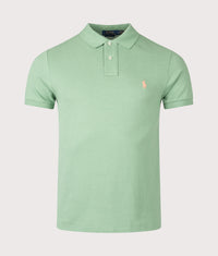 Slim Fit Mesh Polo Shirt: 486 Outback Green 