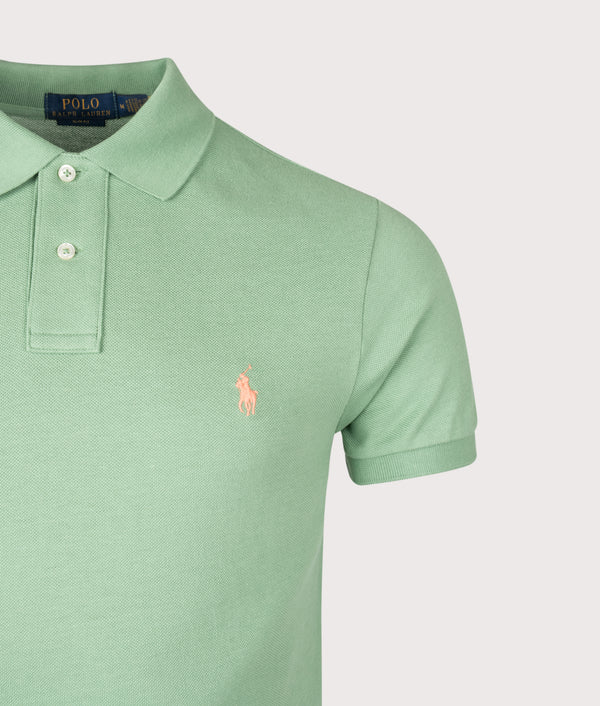Slim Fit Mesh Polo Shirt in Outback Green | Polo Ralph Lauren | EQVVS