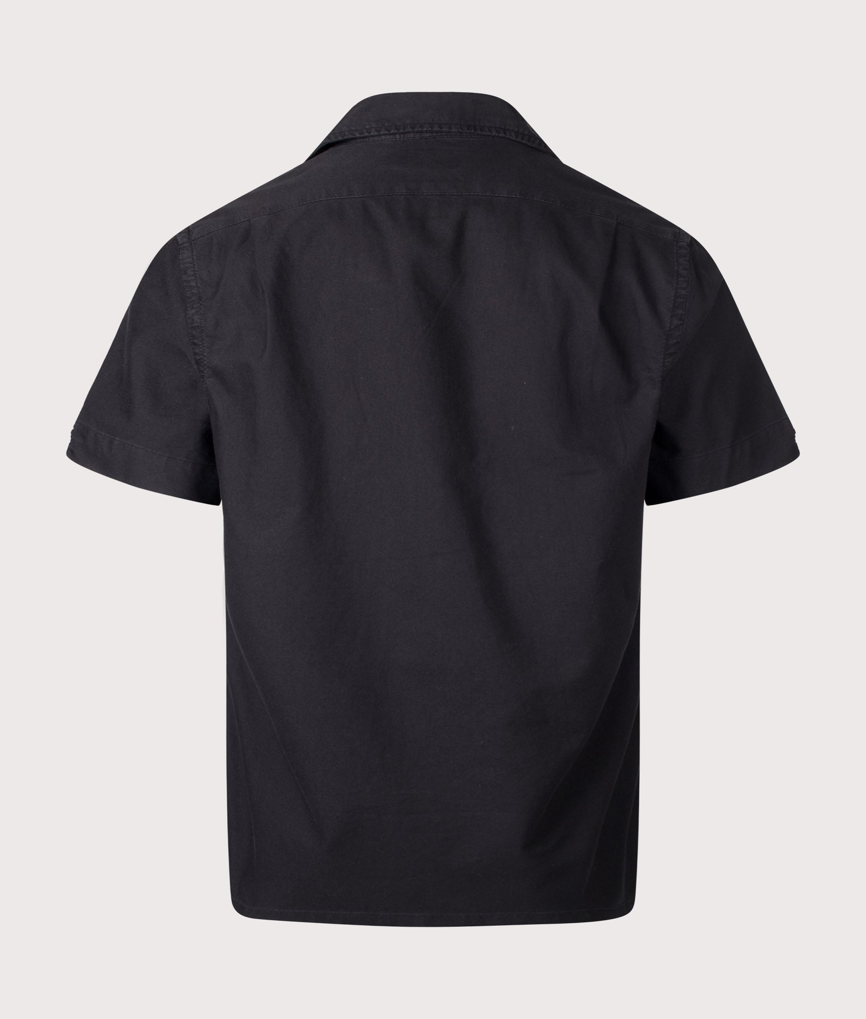 Polo Ralph Lauren Classic Fit Oxford Camp Shirt in Polo Black at EQVVS Menswear. Back shot.