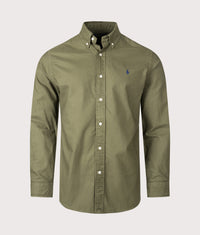 Custom Fit Garment-Dyed Oxford Shirt: 071 New Olive 