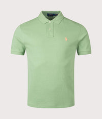Custom Slim Fit Mesh Polo Shirt: 464 Outback Green 