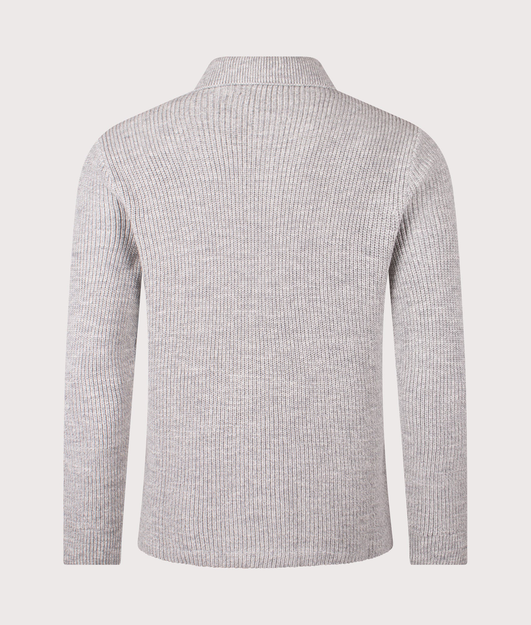 Textured Cotton Cardigan in Grey Combo | 100% Cotton | Polo Ralph Lauren | EQVVS | Back shot 