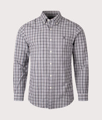 Custom Fit Brushed Oxford Shirt: 003 Grey Heather Multi 