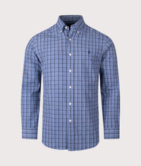 Custom Fit Brushed Oxford Shirt: 002 Blue Heather Multi 