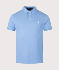Slim Fit Mesh Polo Shirt: 484 Bristol Blue 
