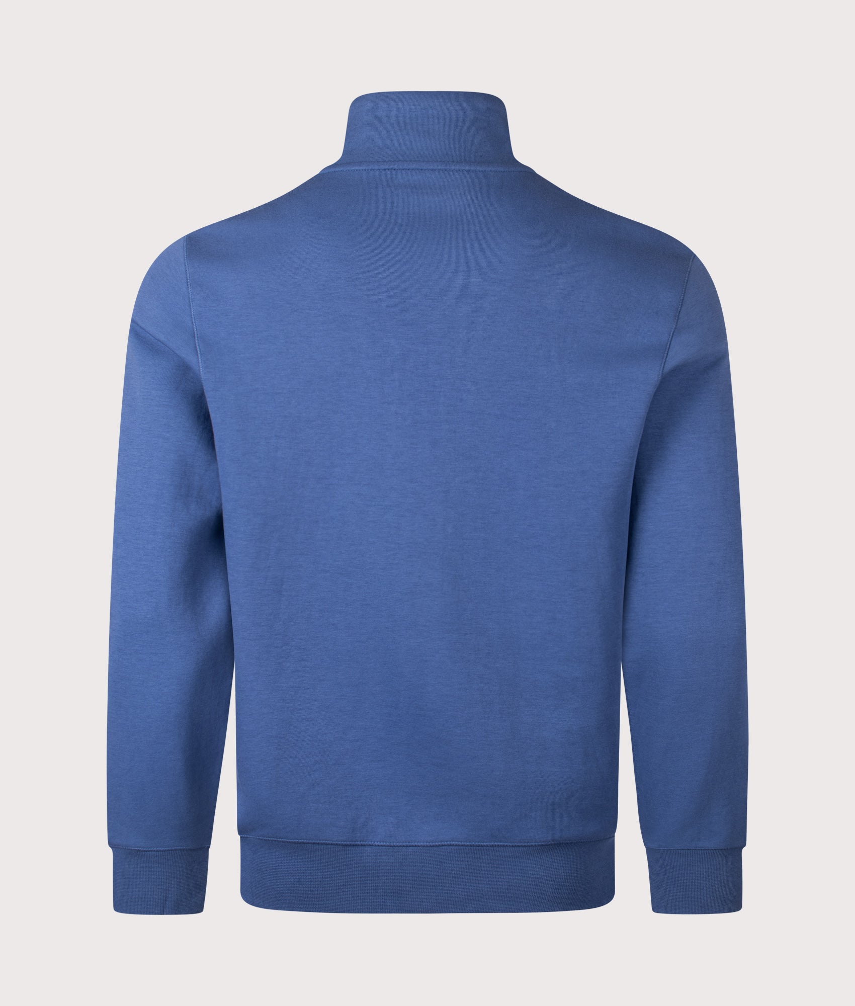 Double Knit Quarter Zip Sweatshirt in Night Navy | Polo Ralph Lauren | EQVVS | Back shot 