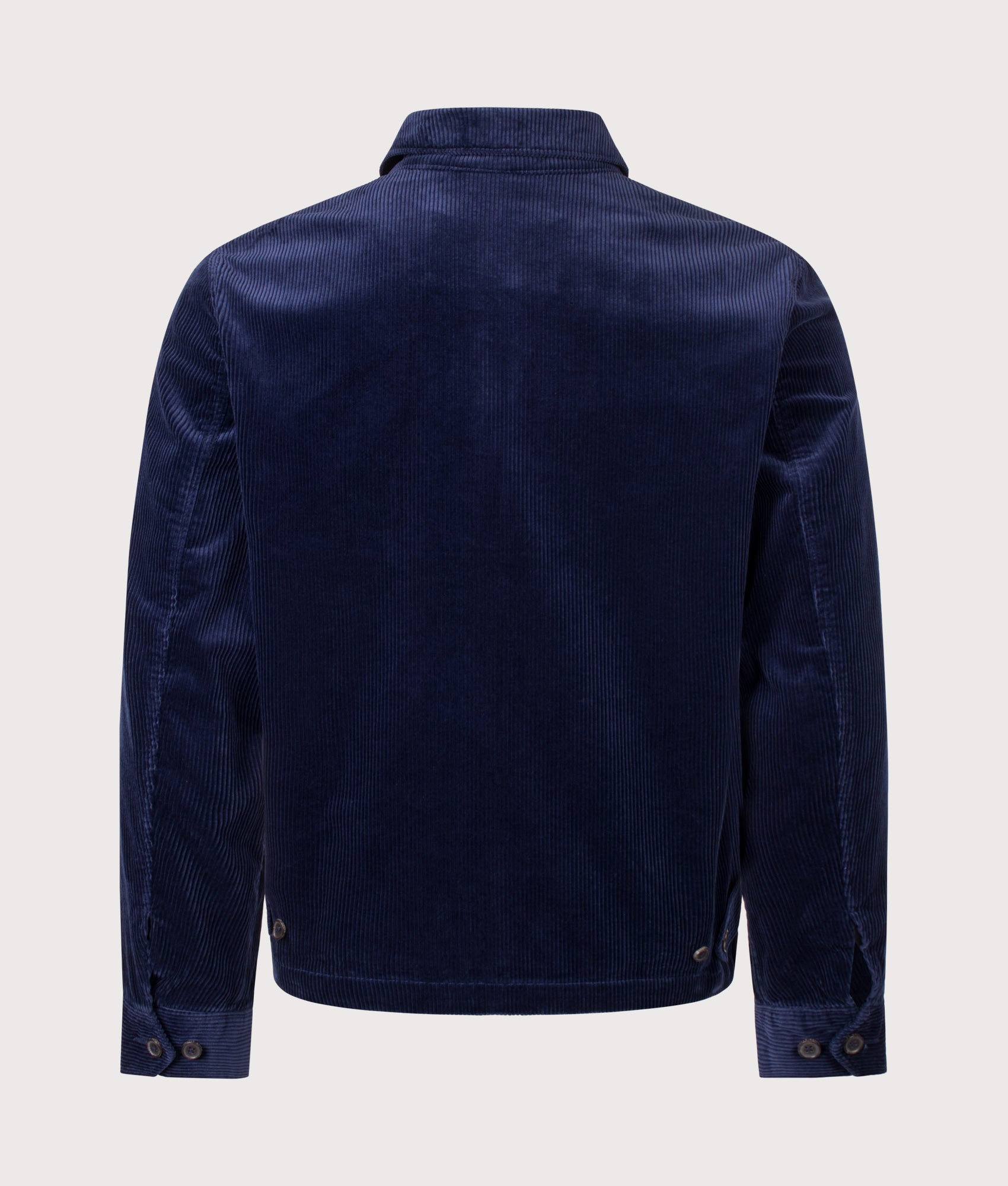 Polo Ralph Lauren Wynton Corduroy Jacket in Newport Navy at EQVVS Menswear. Back shot.