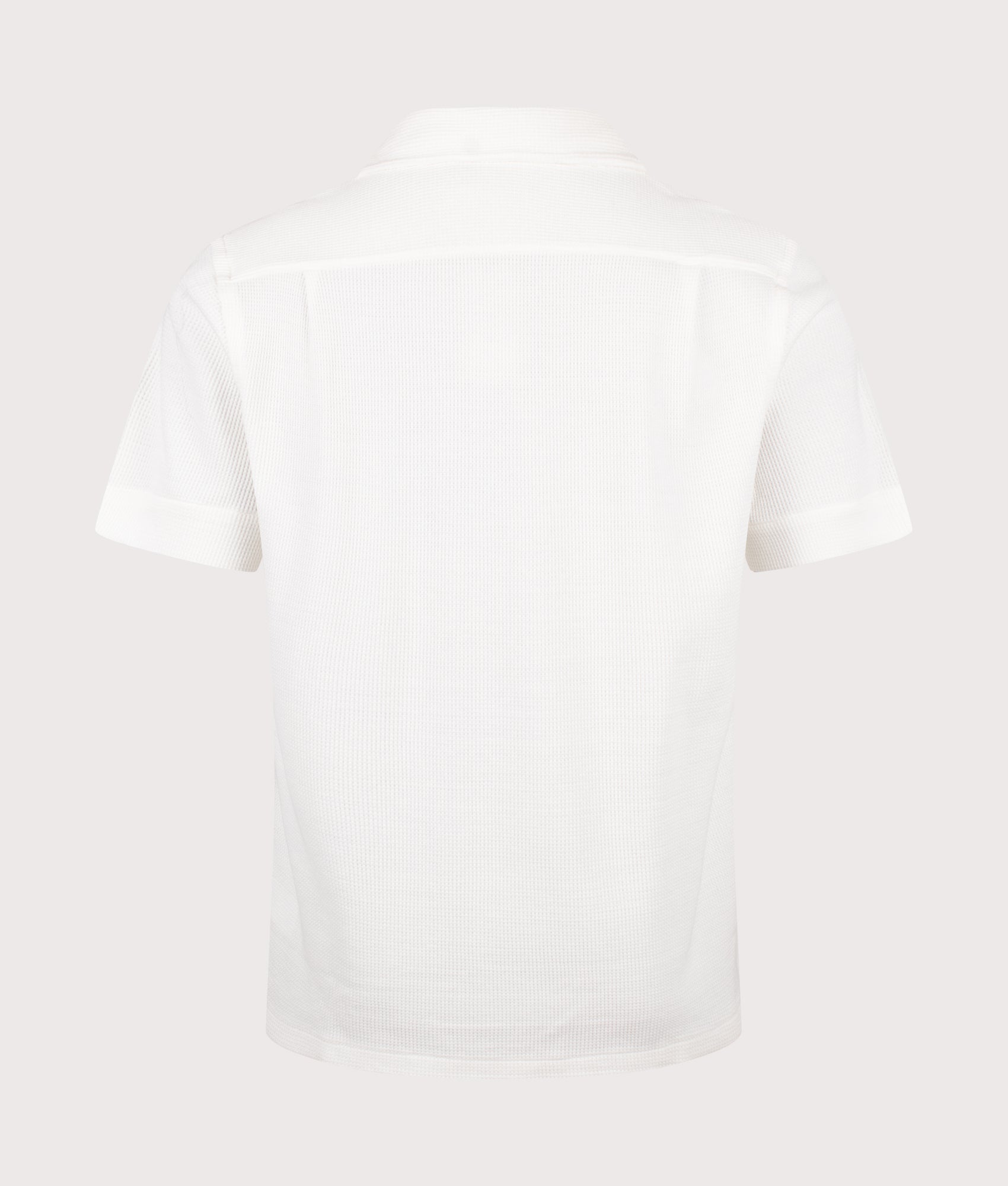 Polo Ralph Lauren Waffle Knit Camp Shirt in Nevis at EQVVS Menswear. Back shot.