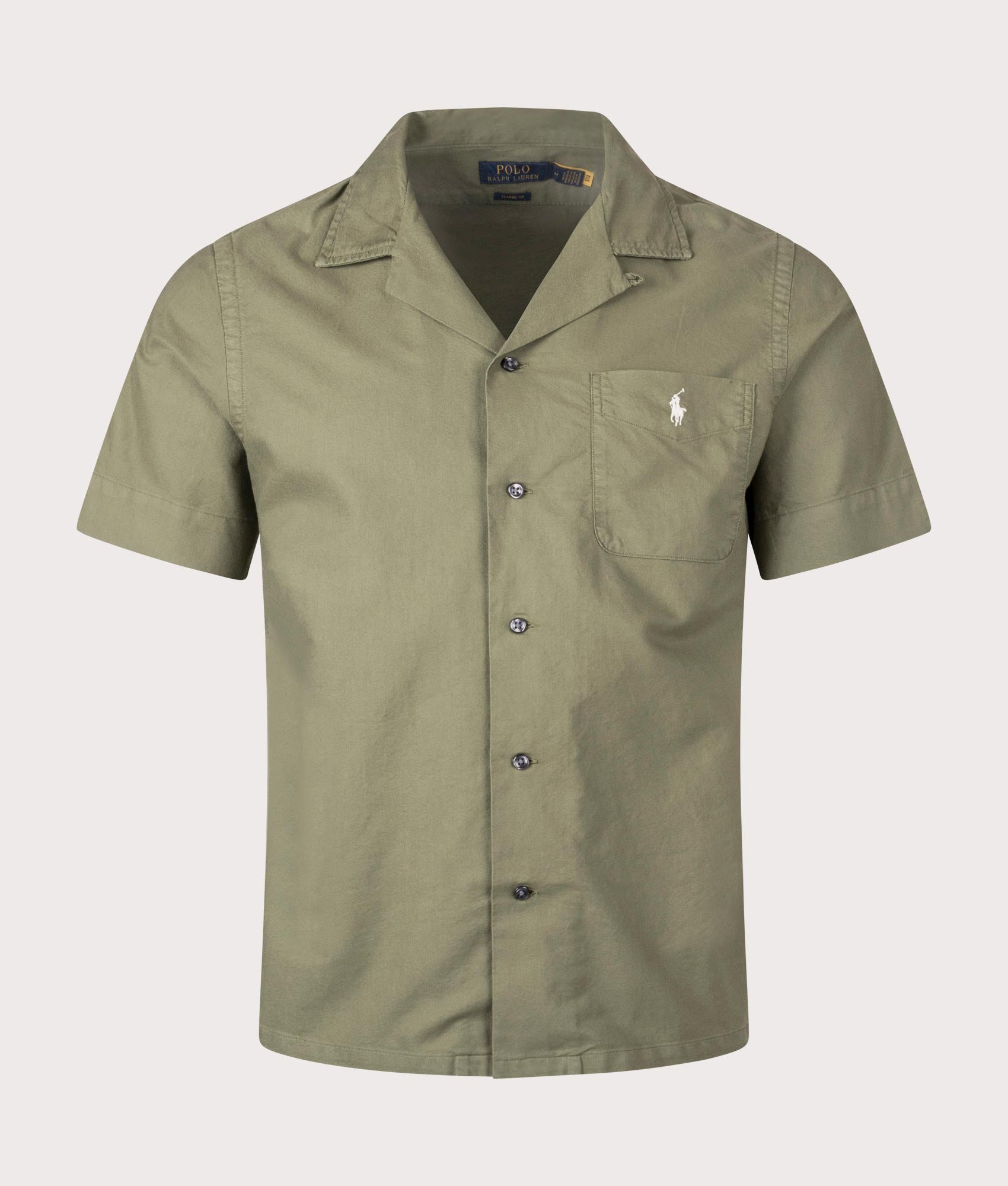 Classic Fit Short Sleeve Camp Shirt in Garden Grail | 100% Cotton | Polo Ralph Lauren | EQVVS | Front shot 