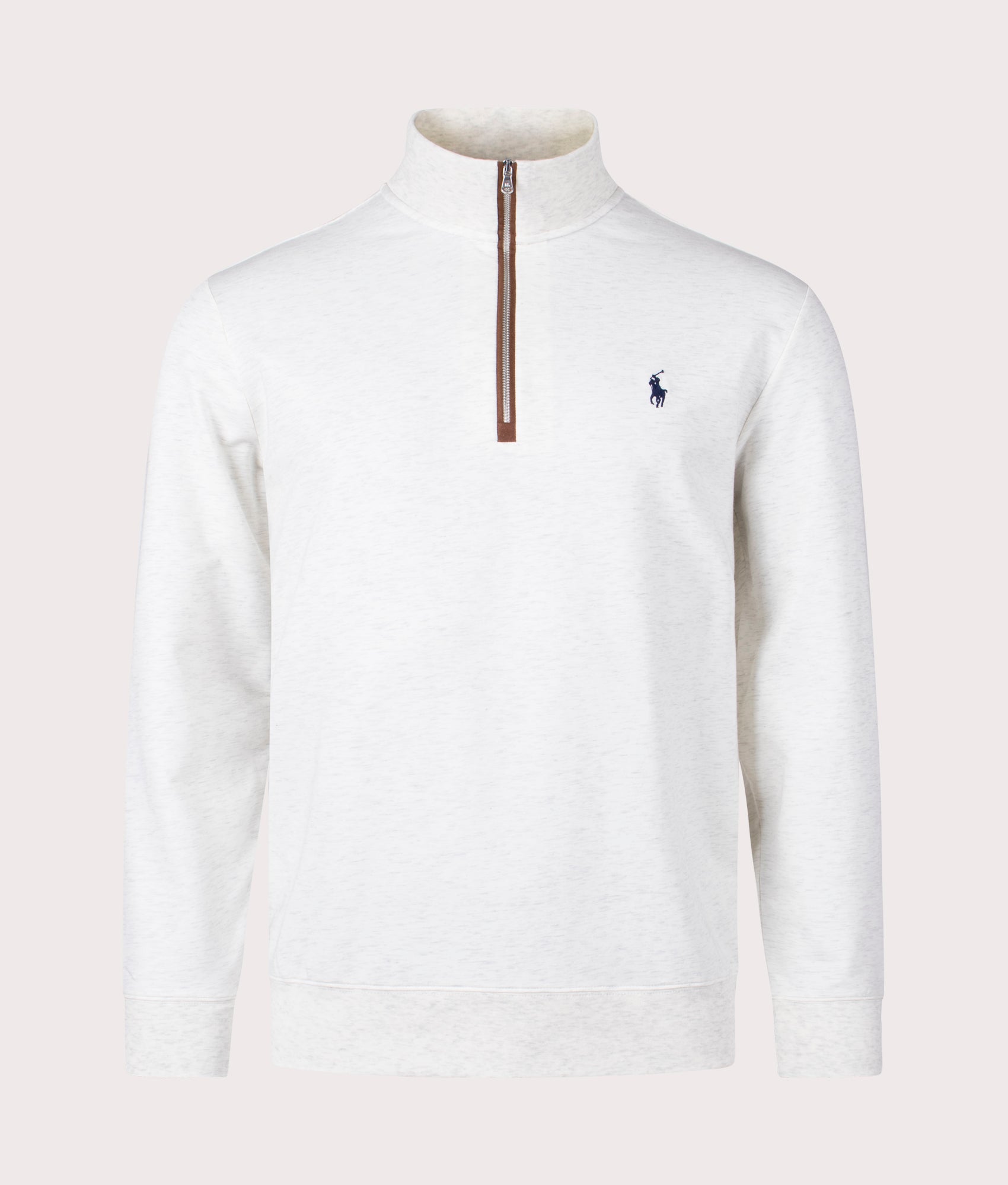 Polo Ralph Lauren Quarter Zip Sweatshirt Natural at EQVVS