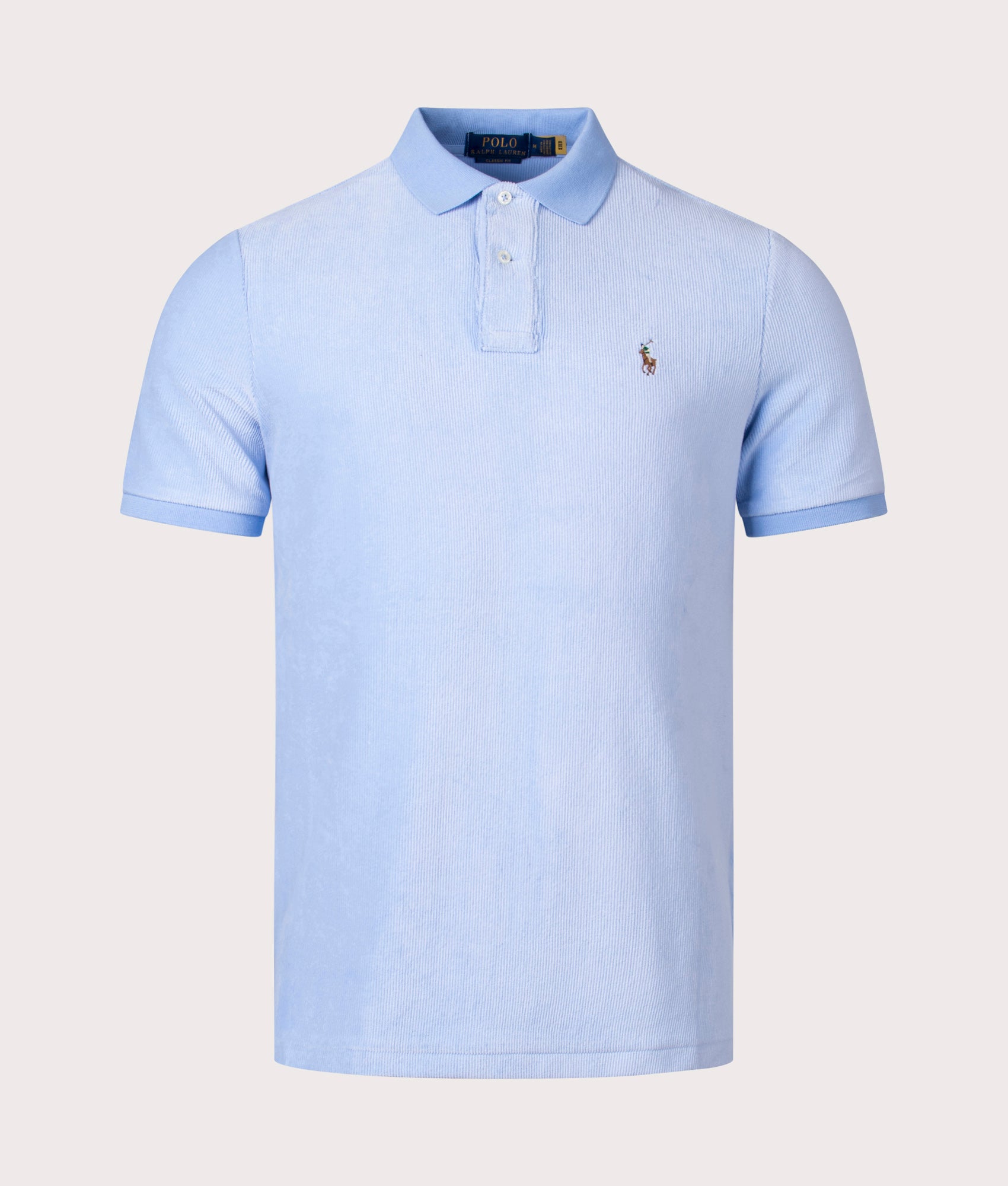 Blue Corduroy Polo Shirt - Polo Ralph lauren -EQVVS - Front