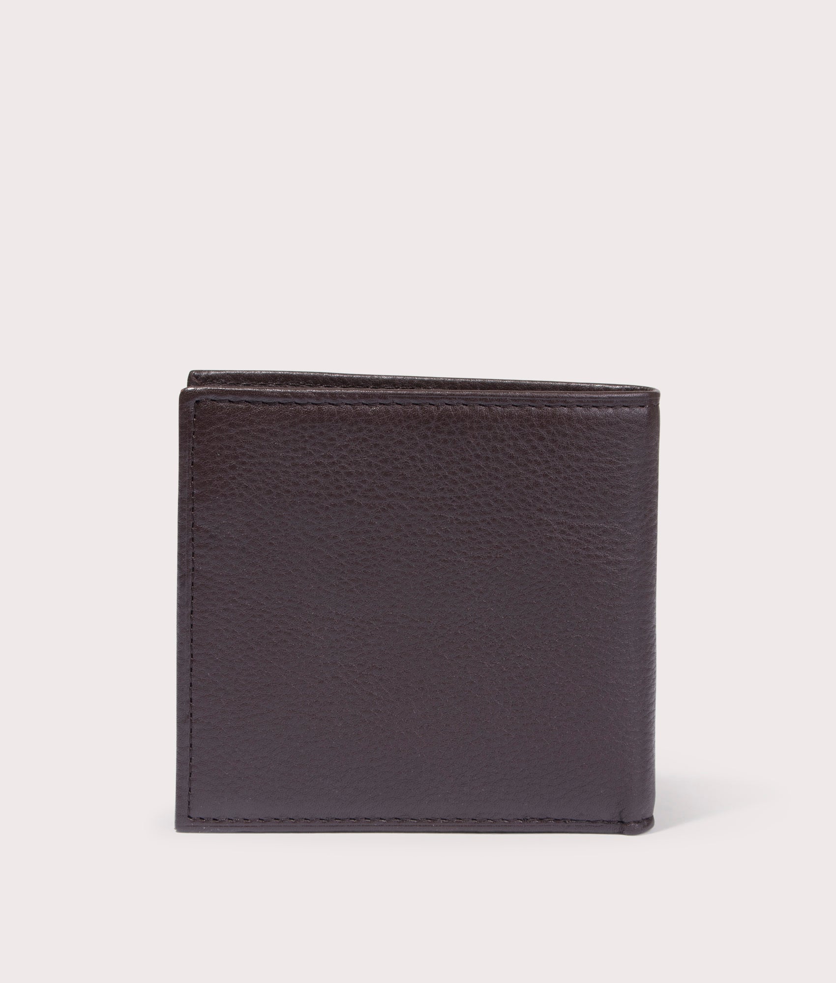 Polo Ralph Lauren Pebbled Brown Leather Billfold Wallet at EQVVS Back Shot 