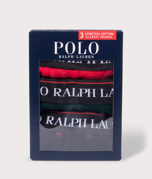 Three-Pack-of-Classic-Stretch-Cotton-Trunks-103-RL-Red/Black-AOPP/Hunter-Green-Polo-Ralph-Lauren-EQVVS