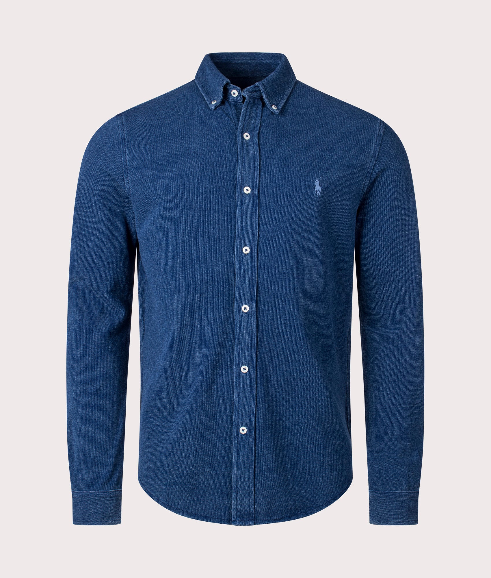 Polo Ralph Lauren Featherweight Mesh Shirt Dark Indigo at EQVVS