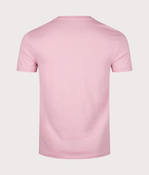Custom Slim Fit T-Shirt in Surfside Rose by Polo Ralph Lauren. EQVVS Back Angle Shot.