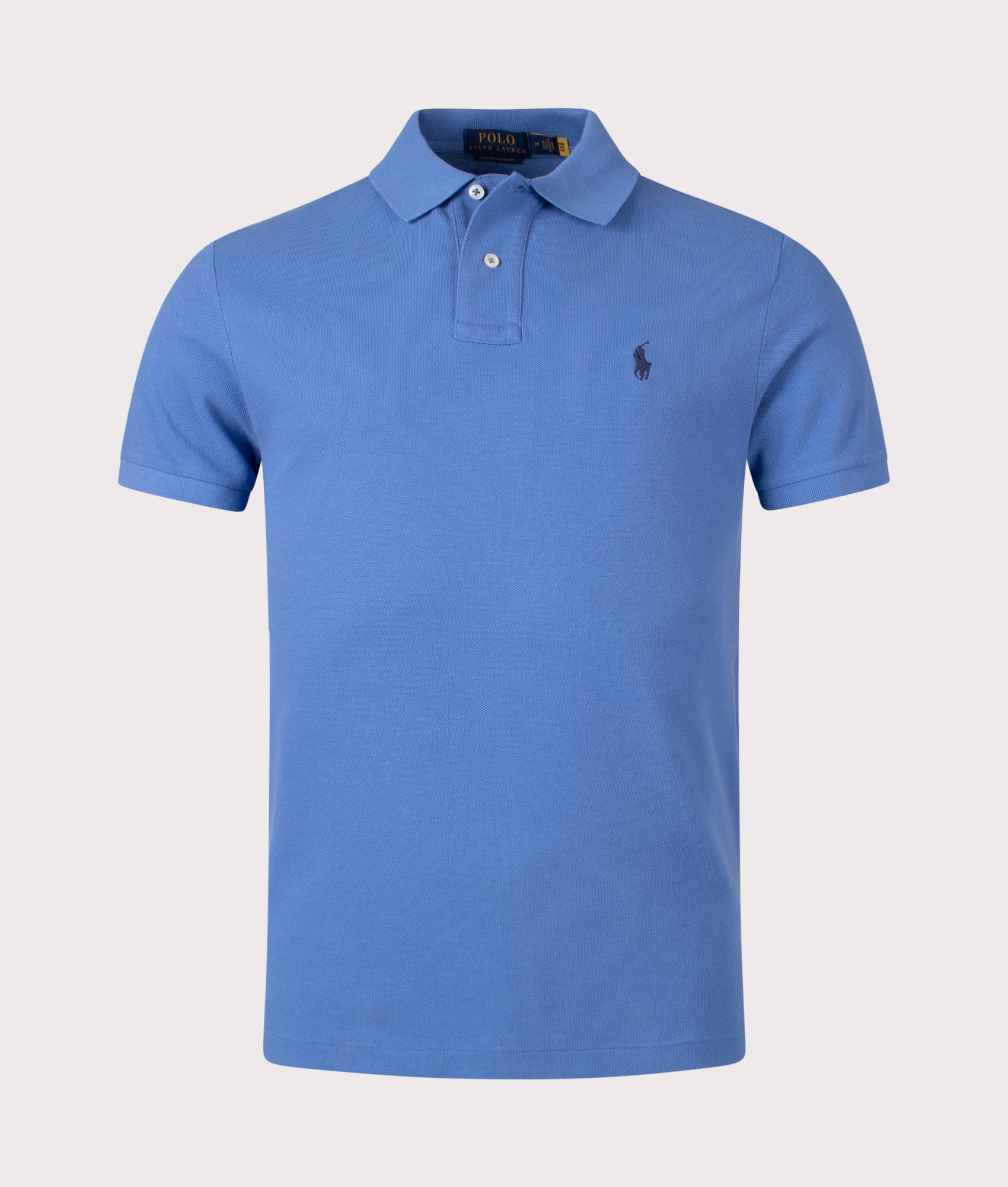 Custom Slim Fit Mesh Polo Shirt Nimes Blue | Polo Ralph Lauren | EQVVS