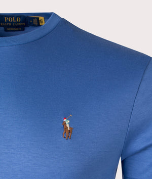 Custom-Slim-Fit-Pima-T-Shirt-Nimes-Blue-Polo-Ralph-Lauren-EQVVS