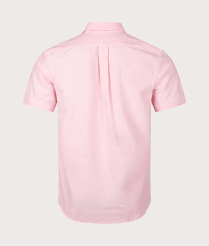 Polo Ralph Lauren Custom Fit Short Sleeve Lightweight Oxford Shirt in Pink, 100% Cotton Back Shot EQVVS