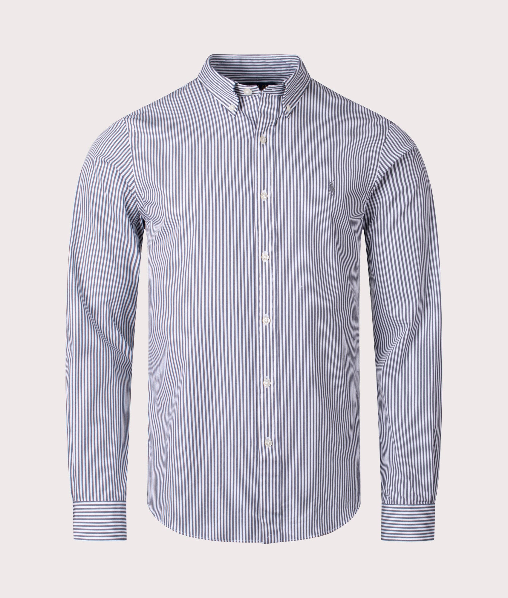 Slim Fit Poplin shirt - Polo Ralph Lauren - Grey - EQVVS - FRONT