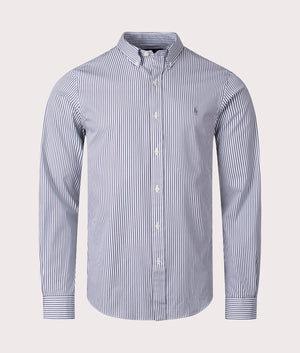 Slim Fit Poplin shirt - Polo Ralph Lauren - Grey - EQVVS - FRONT