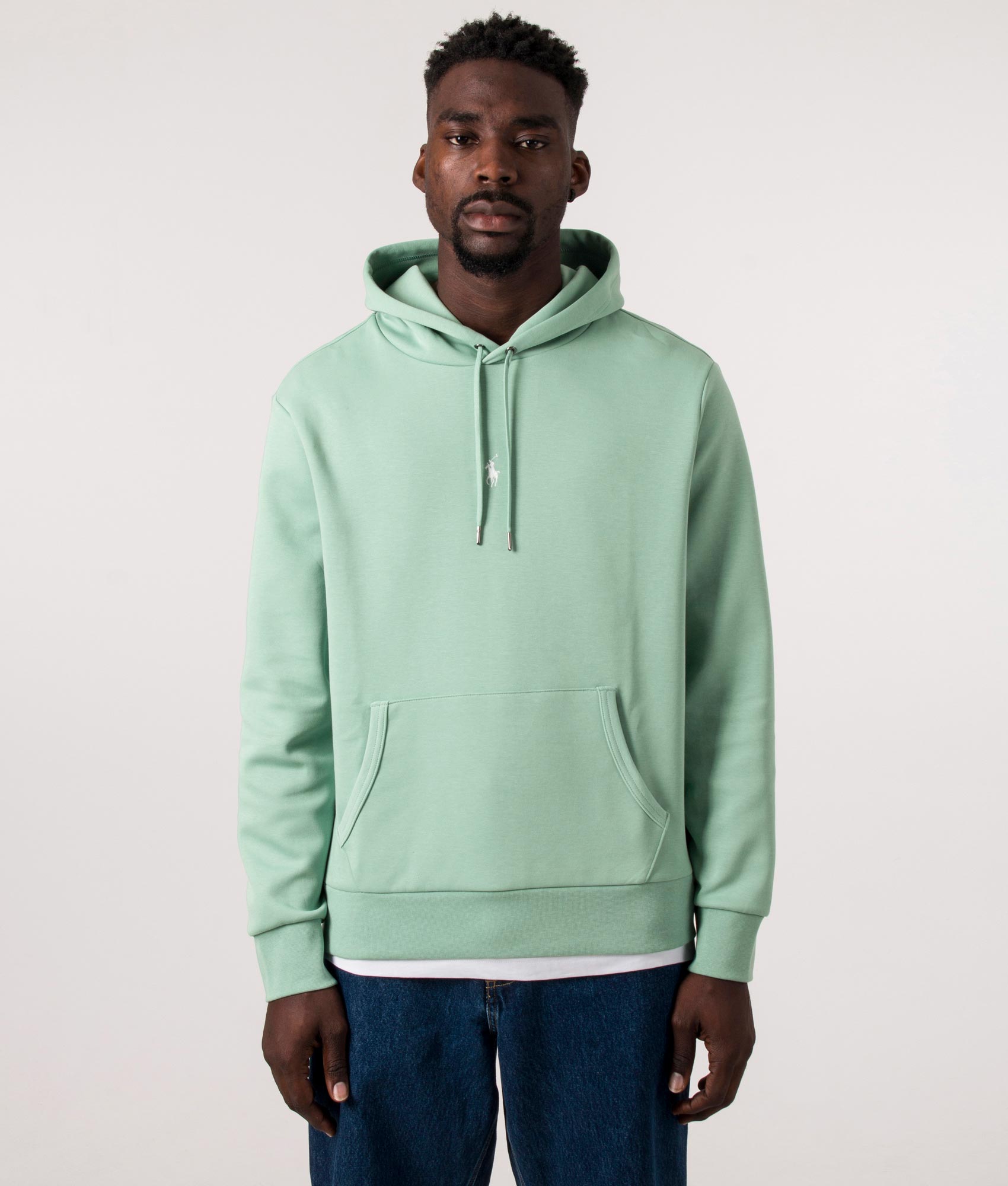 Double Knit Central Logo Hoodie in Essex Green | Polo Ralph Lauren | EQVVS