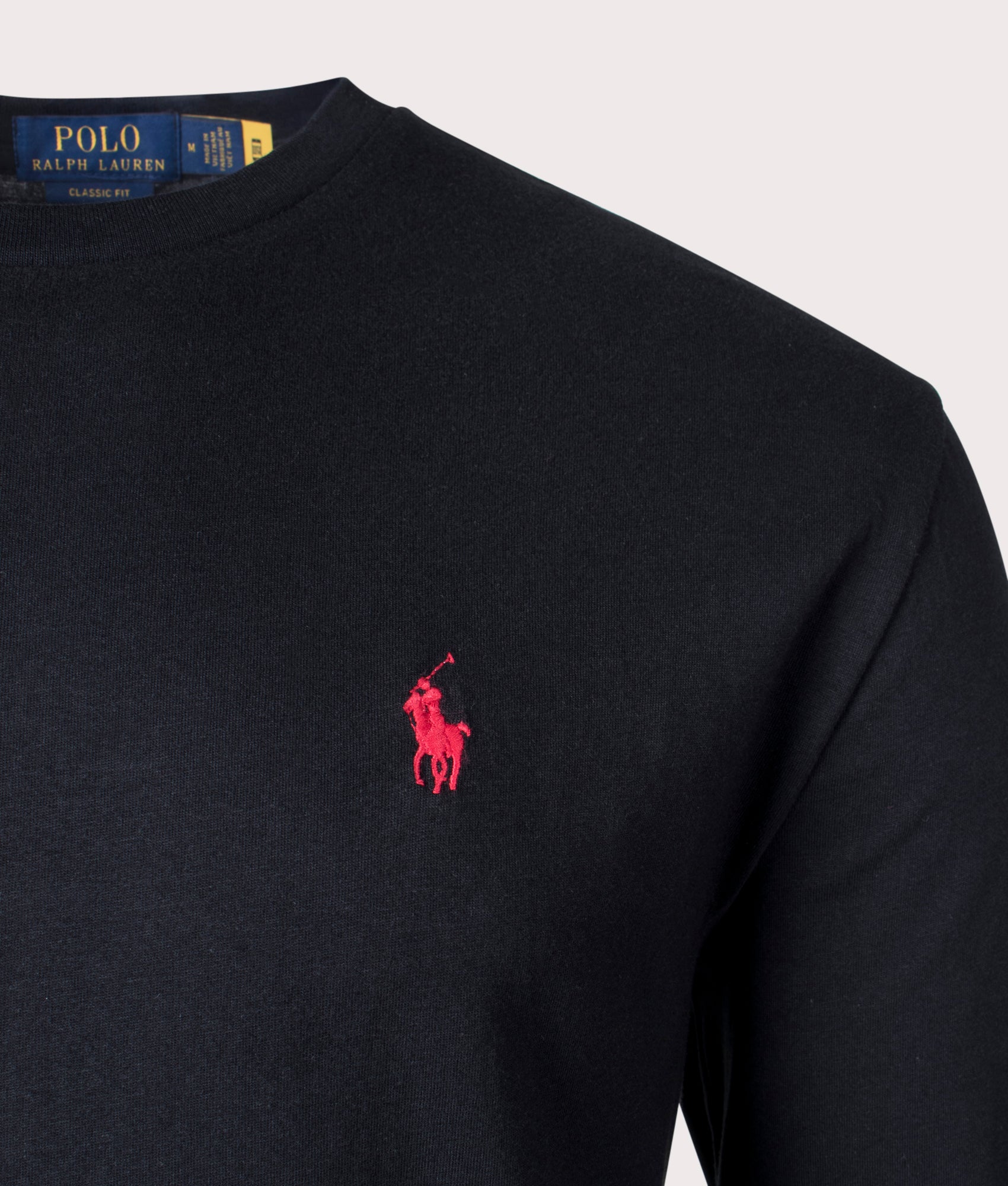 Classic-Fit-Logo-Long-Sleeve-T-Shirt-Polo Black-Polo-Ralph-Lauren-EQVVS-Detail-Image