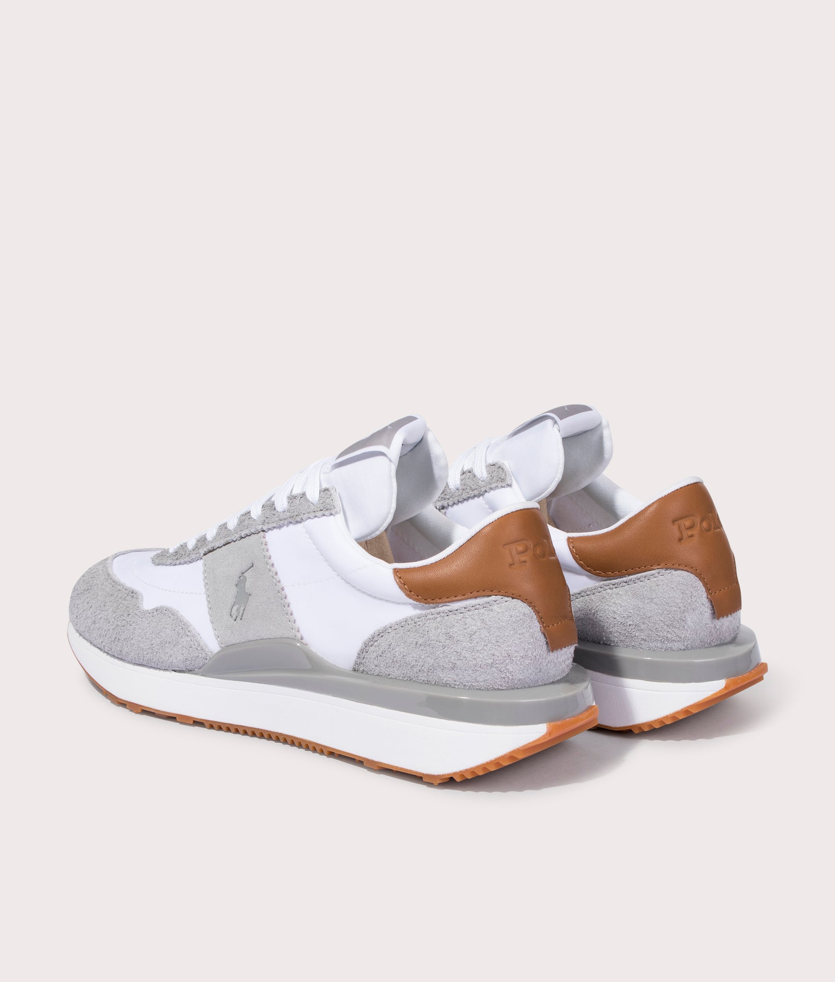 Train-89-Low-Top-Laced-Trainers-White/Chn-Grey-Polo-Ralph-Lauren-EQVVS