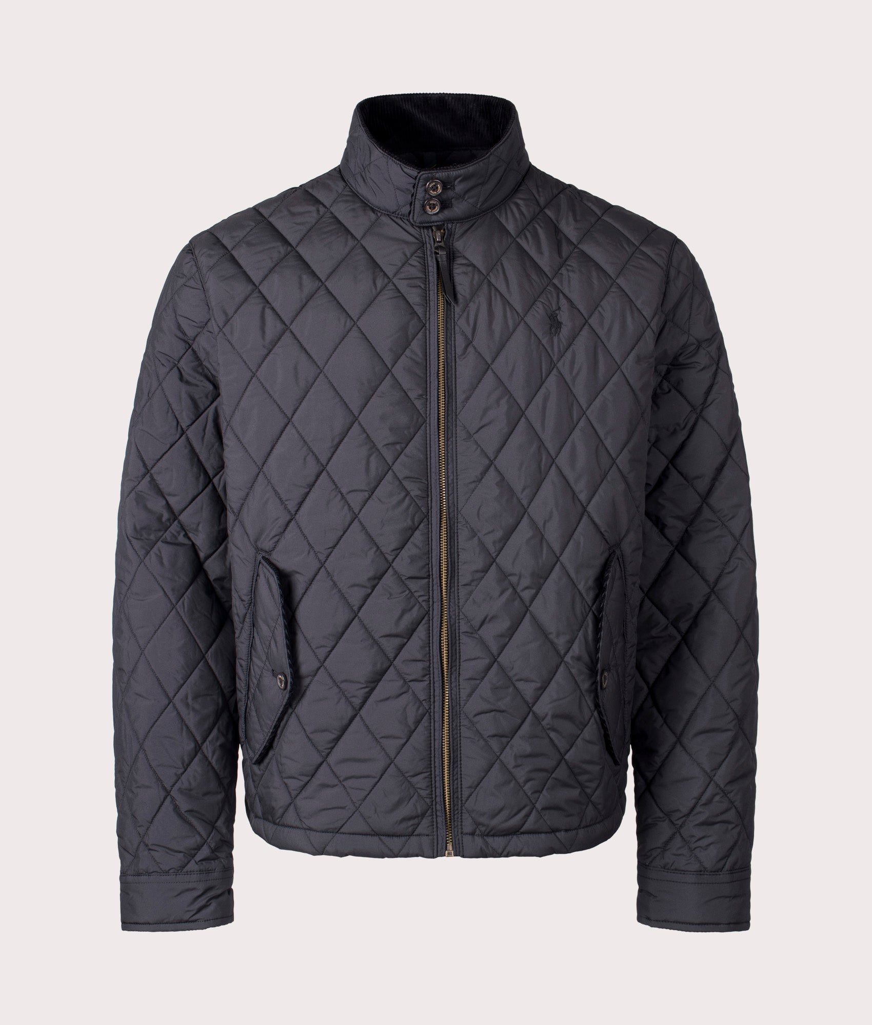 Polo Ralph Lauren Insulated Quilted Shirt Jacket in Polo Black at EQVVS. Front Shot.