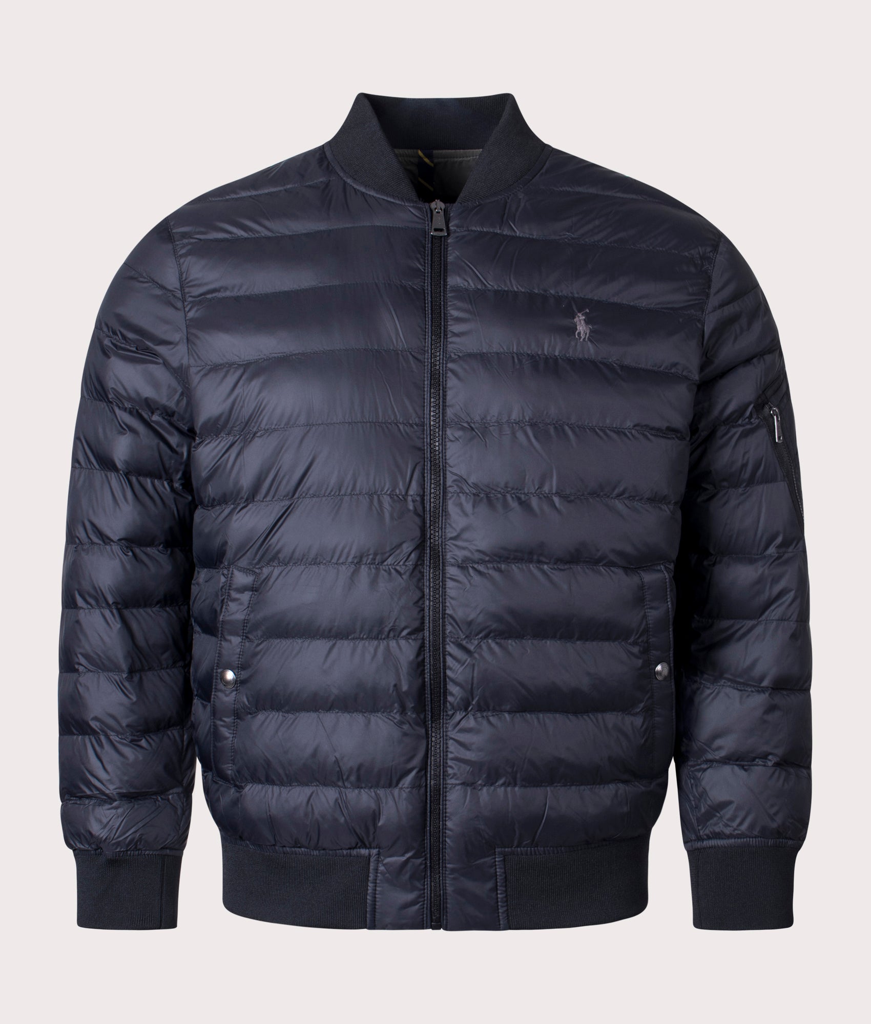 Terra Insulated Bomber Jacket Navy, Polo Ralph Lauren, EQVVS, Front 