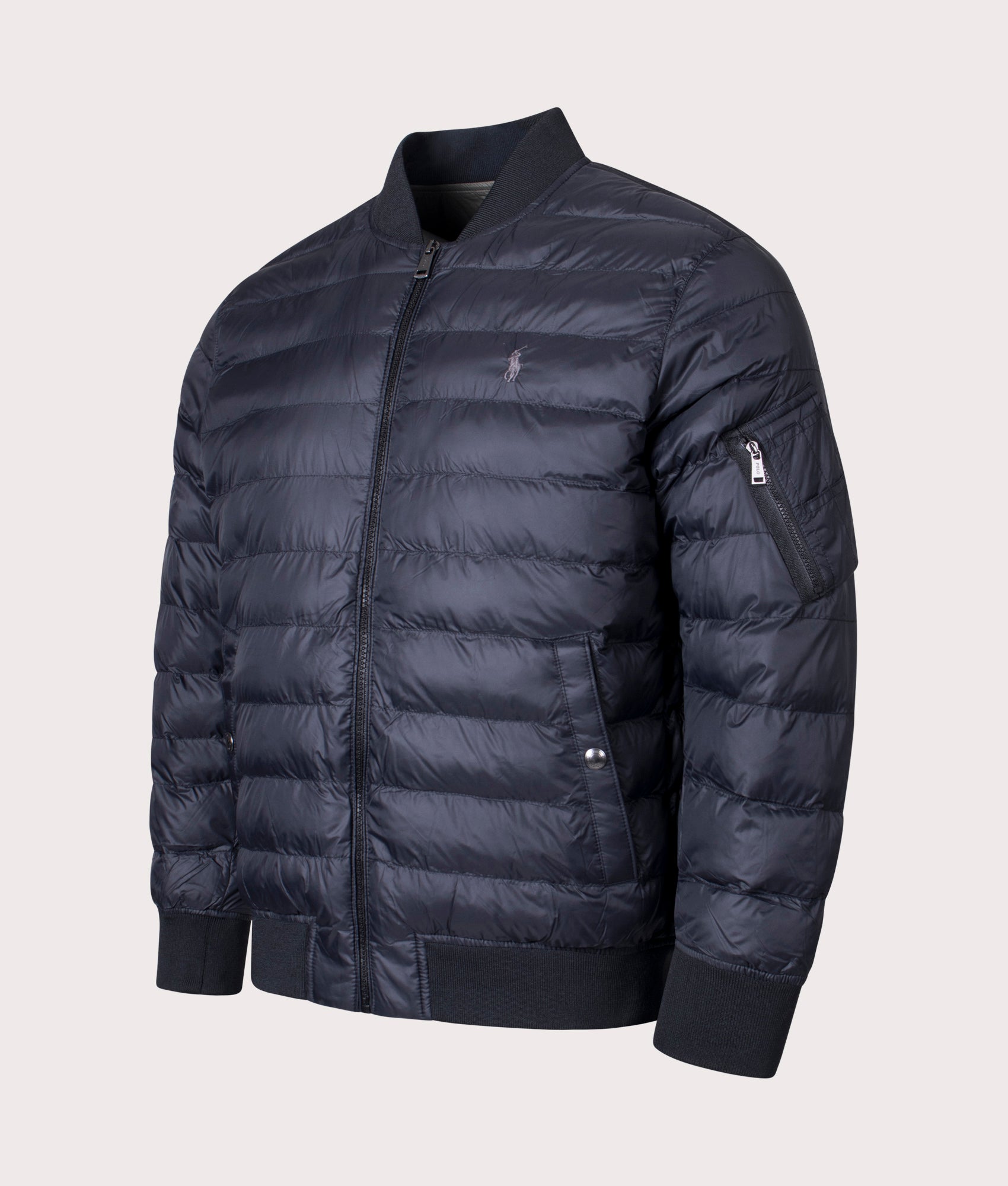Terra Insulated Bomber Jacket Navy, Polo Ralph Lauren, EQVVS, Side 