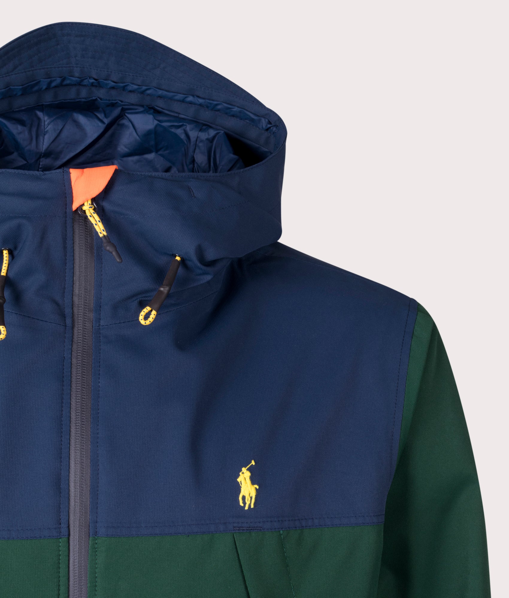 Eastyland Lined Bomber Jacket in Moss Agate by Polo Ralph Lauren. EQVVS Detail Shot.