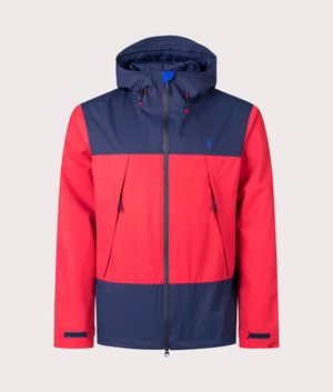 Eastyland Lined Bomber Jacket in Red by Polo Ralph Lauren. EQVVS Front Angle Shot.