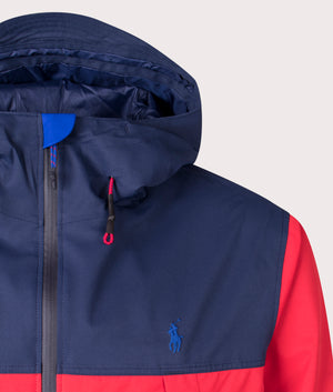 Eastyland Lined Bomber Jacket in Red by Polo Ralph Lauren. EQVVS Detail Shot.