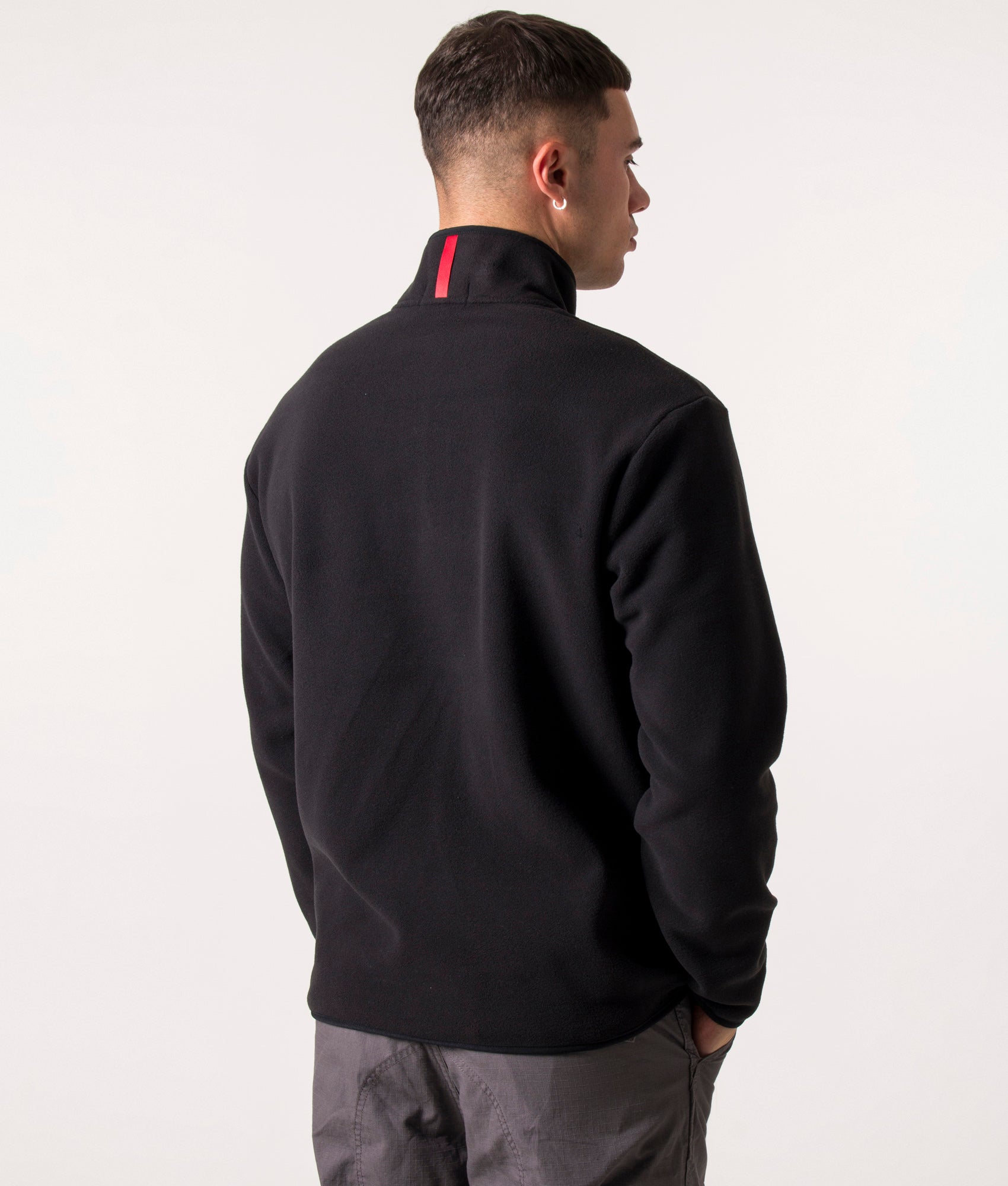funnel neck fleece sweatshirt